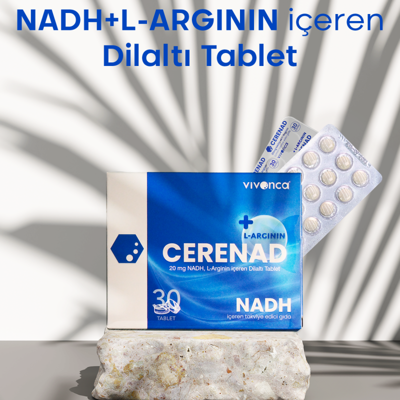 Cerenad + L-argının Dilaltı Tablet, Nadh Ve L-arginin Içeren Takviye Edici Gıda
